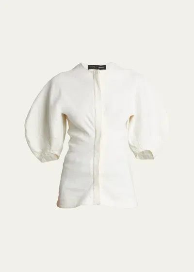 Proenza Schouler Eco Cotton Reagan Top In Pearl