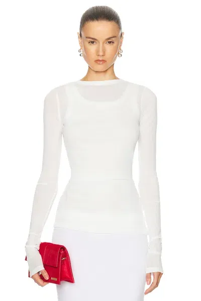 Proenza Schouler Roger Layered Gauze Top In White