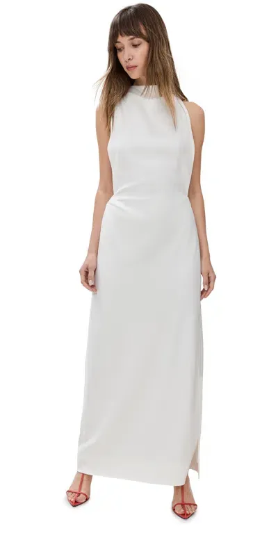 Proenza Schouler Selena Twist Back Dress In Matte Viscose Crepe White