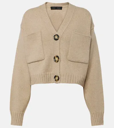 Proenza Schouler Sofia Cashmere-blend Cardigan In Oatmeal