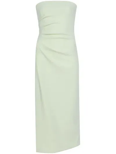 Proenza Schouler Terry-jersey Strapless Dress In Green