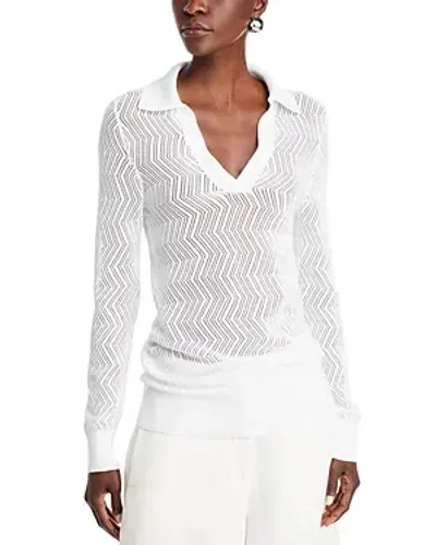 Proenza Schouler White Label Agnes Pointelle Polo In Off White