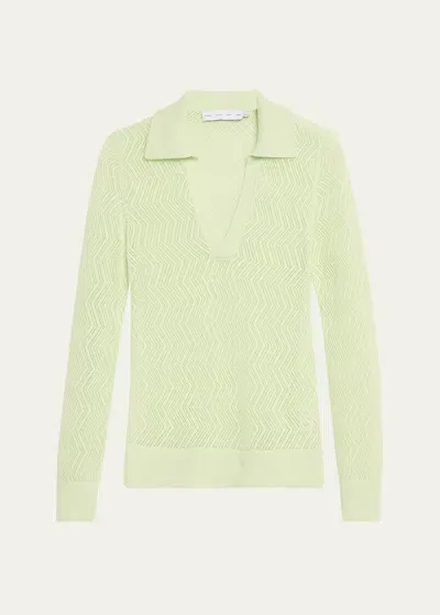 Proenza Schouler White Label Agnes Pointelle Sweater In Pistachio