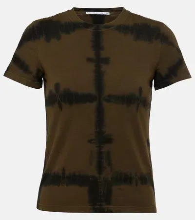 Proenza Schouler White Label Brewer Cotton-blend Jersey T-shirt In Verde