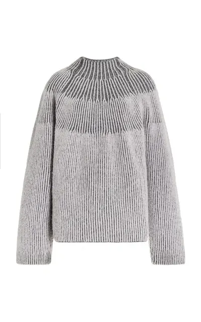 Proenza Schouler White Label Brynn Jacquard Knit Sweater In Blue