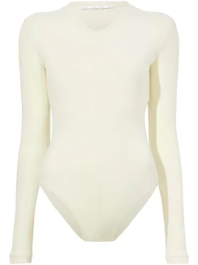 Proenza Schouler White Label Delaney Bodysuit In 黄色