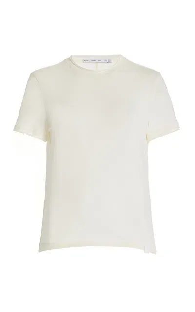 Proenza Schouler White Label Elara Stretch-cotton T-shirt In White