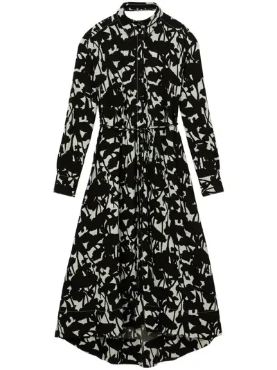 Proenza Schouler White Label Long-sleeve Shirt Dress In Black