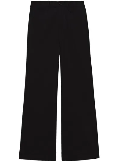 Proenza Schouler White Label High-waisted Cropped Trousers In Black