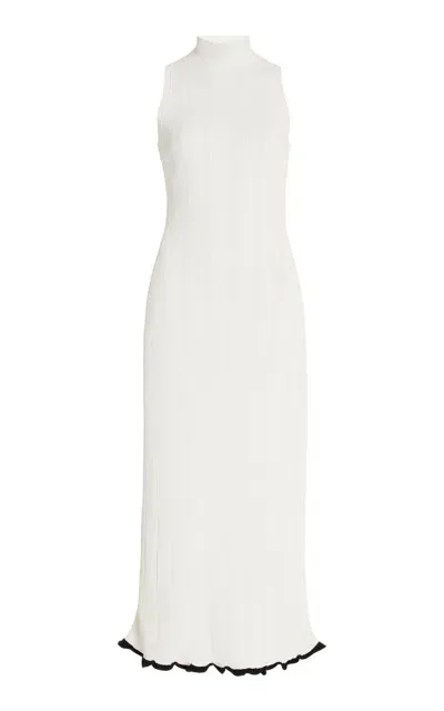 Proenza Schouler White Label Kim Pointelle-knit Midi Dress In White