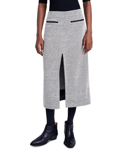 Proenza Schouler White Label Kingsley Skirt In White/grey