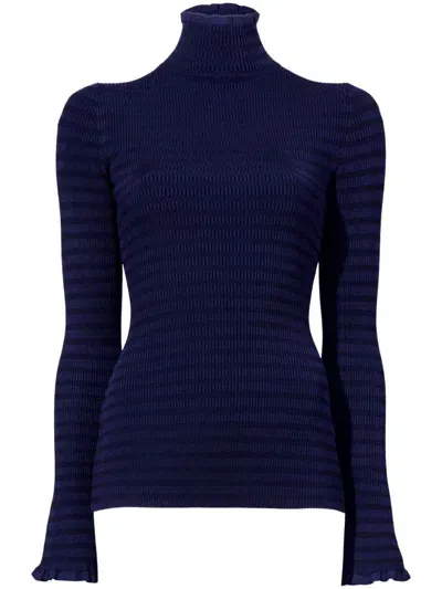 Proenza Schouler White Label Phyllis Knitted Top In Navyblack