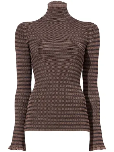 Proenza Schouler White Label Phyllis Knitted Top In Brown