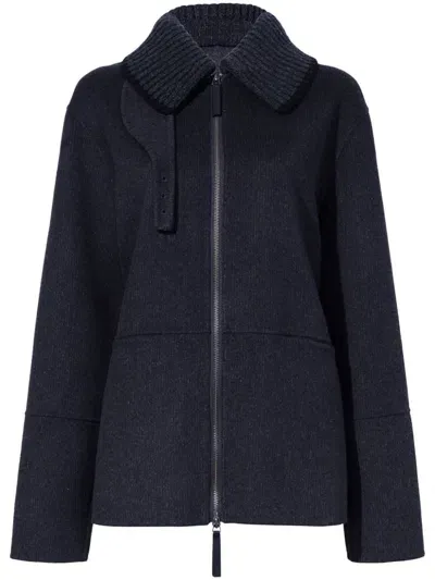 Proenza Schouler White Label Poppy Jacket In Dark Grey Melange