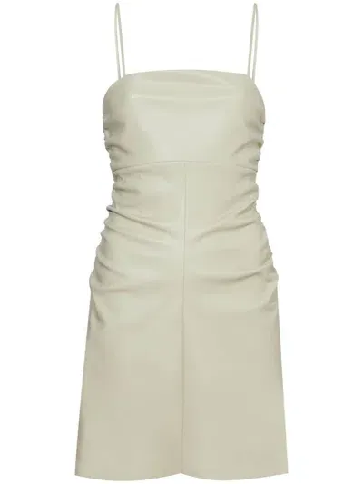 Proenza Schouler White Label Ruched-detail Spaghetti-strap Minidress In Neutrals