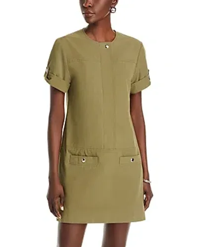 Proenza Schouler White Label Watson Rumpled Dress In Dark Olive