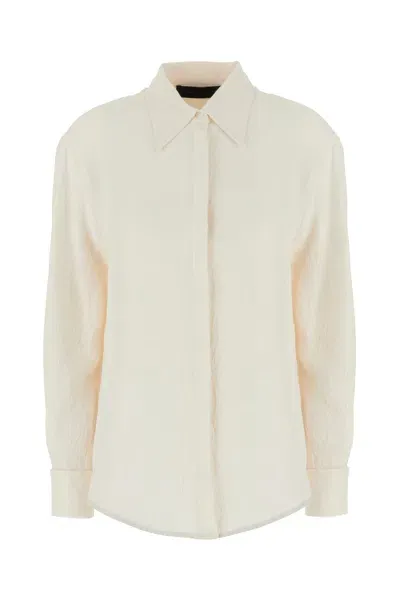 Proenza Schouler White Satin Shirt In 100