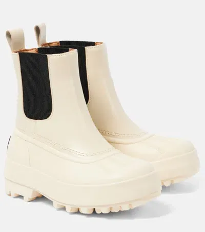 Proenza Schouler X Sorel Caribou Leather Chelsea Boots In White