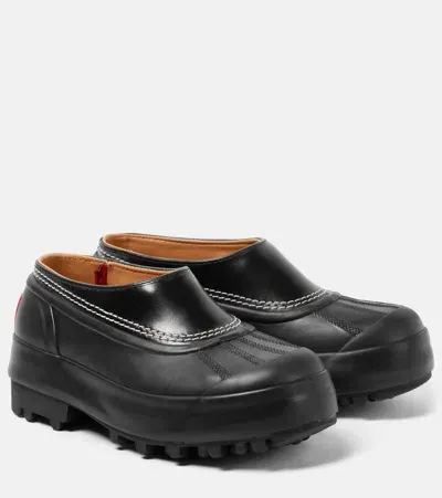 Proenza Schouler X Sorel Caribou Leather Loafers In Black/chalk