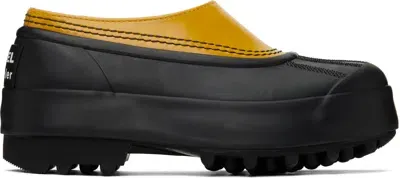 Proenza Schouler Yellow & Black Sorel Edition Caribou Slip-on Loafers In Ochre/black