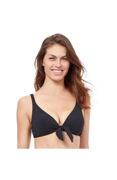 Profile By Gottex Tutti Frutti Tie Knot Bikini Top In Black