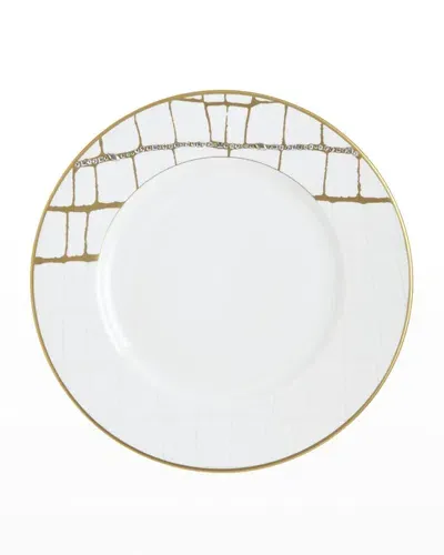 Prouna Domenico Vacca By  Alligator Gold Swarovski Crystal Salad Plate