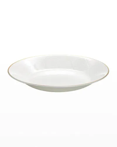 Prouna Alligator Soup Bowl In Gold  White