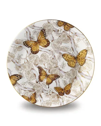 Prouna Butterfly Jeweled Decorative Plate In Multi