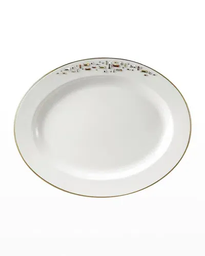 Prouna Diana 14" Oval Platter In White