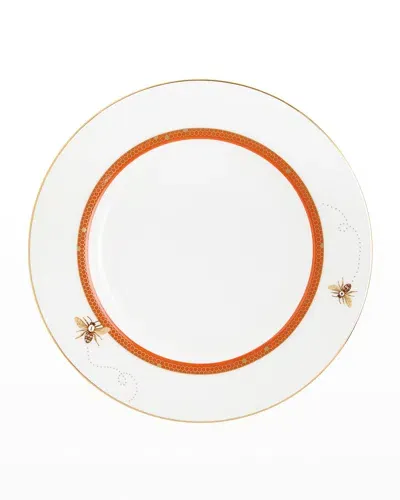 Prouna My Honeybee Dinner Plate With Crystal Details In Gold Orange