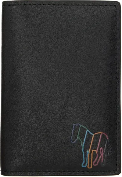 Ps By Paul Smith Black 'broad Stripe Zebra' Card Holder In 79 Blacks