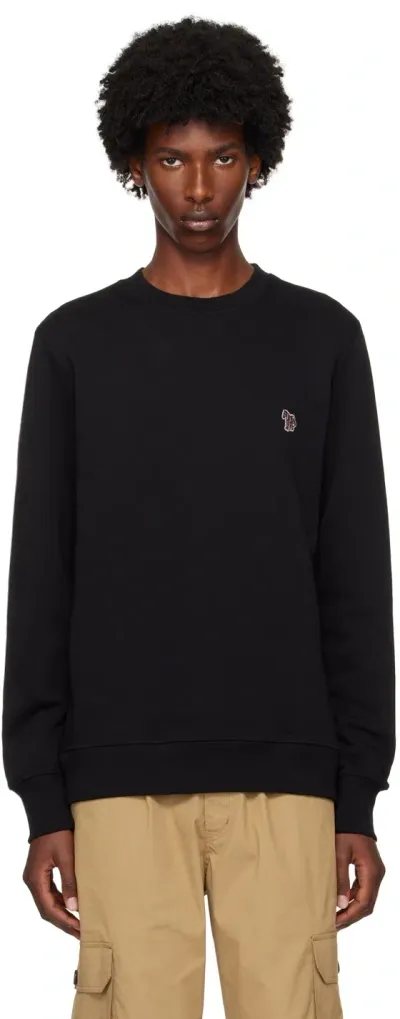 Ps By Paul Smith Black Zebra Sweatshirt In 79 Blacks