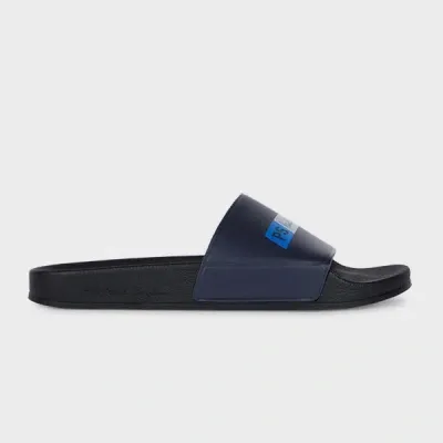 Ps By Paul Smith Dark Navy Tilt Logo 'nyro' Slides Blue