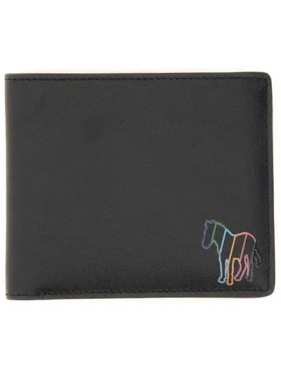 Ps By Paul Smith Ps Paul Smith Leather Wallet In Black