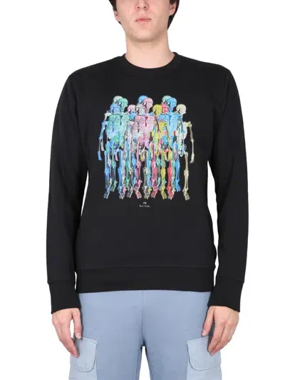 Ps By Paul Smith Ps Paul Smith Skull Print Sweatshirt In Black