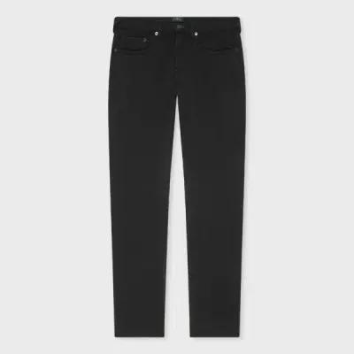 Ps By Paul Smith Tapered-fit Mid Black Garment-dyed Organic Cotton-stretch Jeans