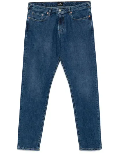 Ps By Paul Smith Mid-rise Tapered-leg Jeans In Blue