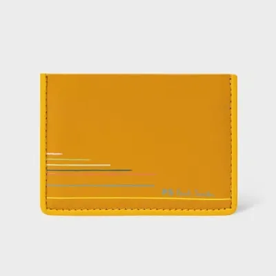 Ps By Paul Smith Yellow Leather Credit Card Holder