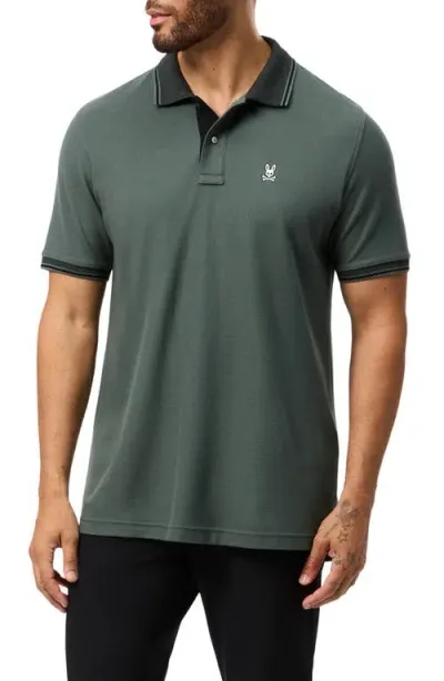 Psycho Bunny Bradford Tipped Piqué Knit Polo In Urban Chic