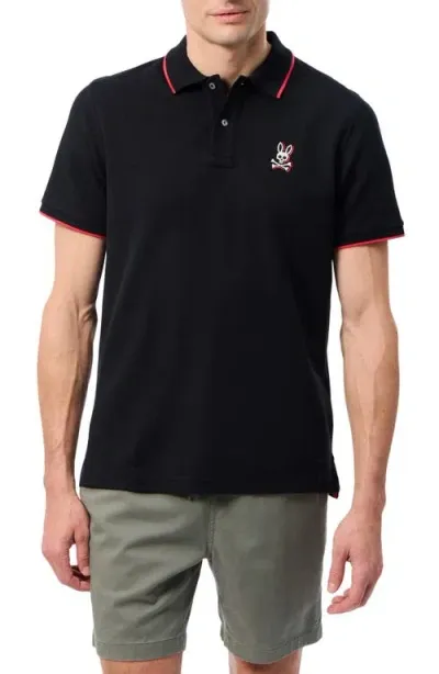 Psycho Bunny Kayden Pima Cotton Piqué Polo In Black