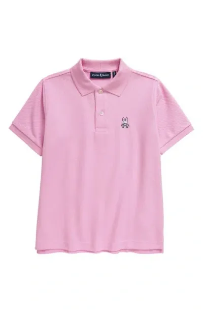 Psycho Bunny Kids' Classic Piqué Polo In Lavender