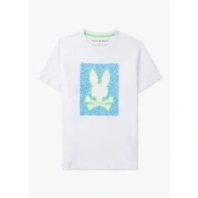 Psycho Bunny Mens Livingston Graphic T-shirt In White In White Fabric