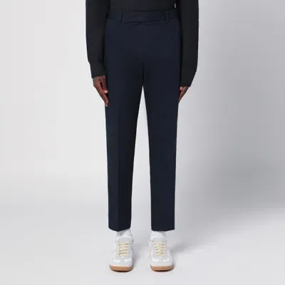 Pt Torino Blue Cotton Trousers