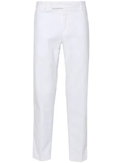 Pt Torino Slim-cut Cotton Chino Trousers In White