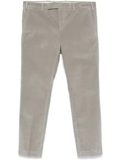 Pt Torino Corduroy Trousers In Grey