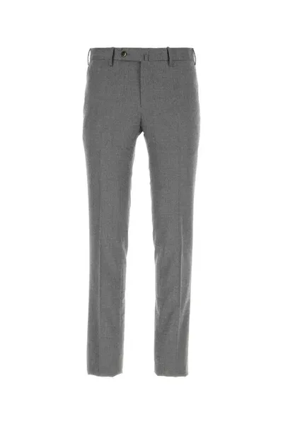 Pt Torino Dark Grey Stretch Virgin Wool Pant In 0230