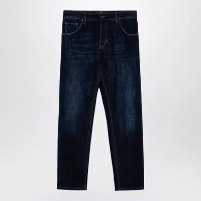 Pt Torino Denim Regular Dark Denim Jeans In Blue