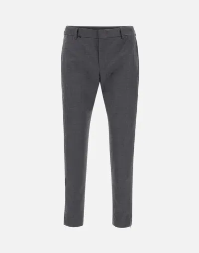 Pt Torino Epsilon Wool Blend Slim Fit Trousers In Grey