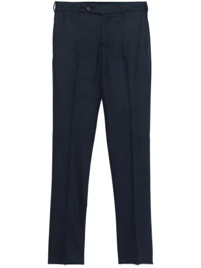 Pt Torino Felted Trousers In Blue