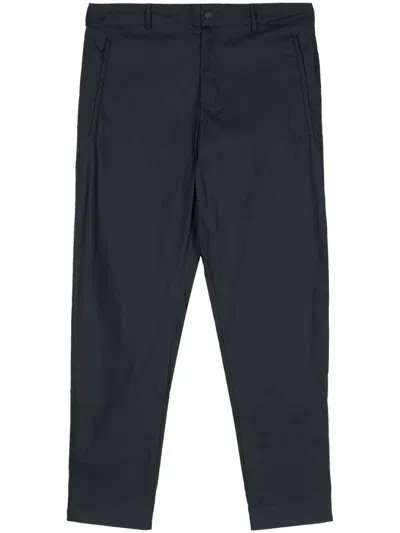 Pt Torino Gabardine-weave Tapered Trousers In Blue